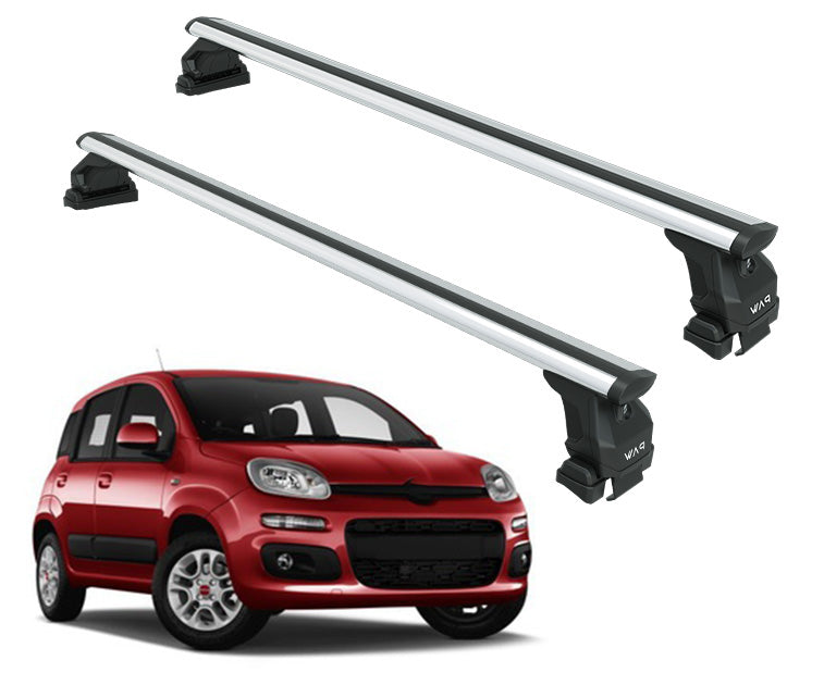 For Fitting Roof Racks, Roof Boxes or Roof Bike Racks Compatible with Fiat Panda 319 Silver 2012- Onwards