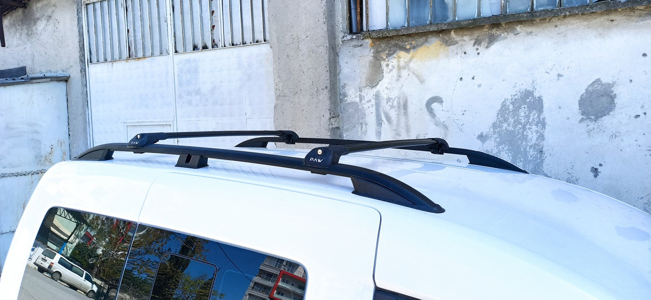 For Volkswagen Transporter T6 2015-2024 LWB Roof Side Rails Ultimate Style Black