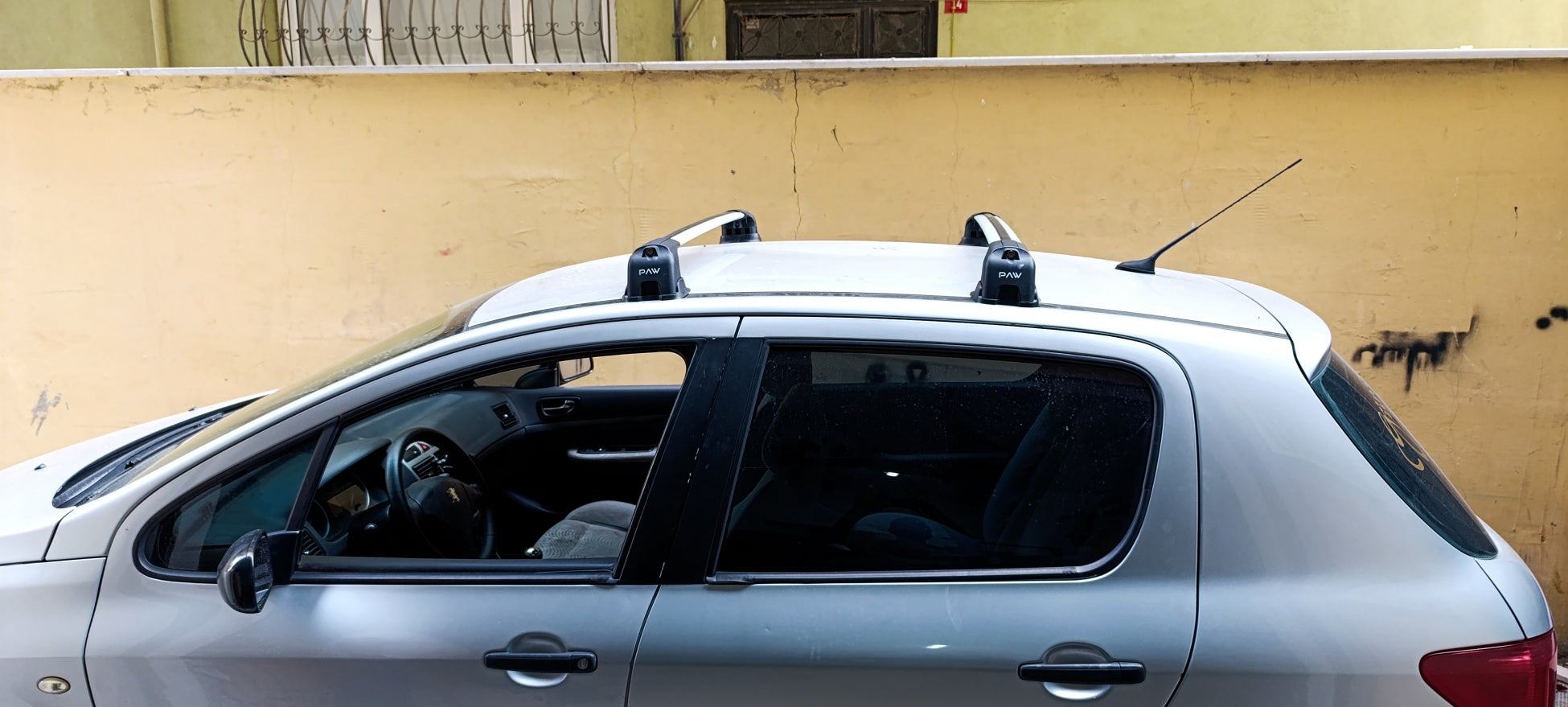 For Peugeot 307 Roof Rack System Carrier Cross Bars Aluminum Black 2002-2008
