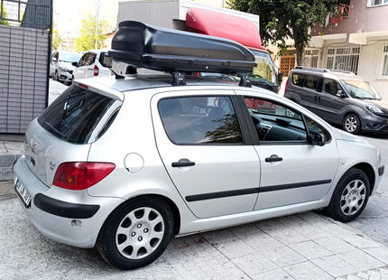For Peugeot 307 Roof Rack System Carrier Cross Bars Aluminum Black 2002-2008