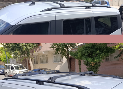 For Renault Kangoo LWB 2021-2025 Roof Rails and Roof Rack Cross Bars Plus Black