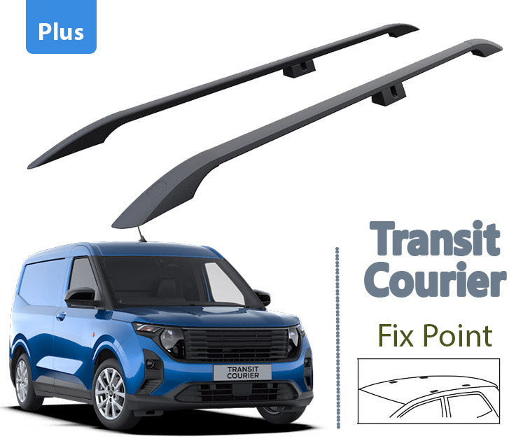 For Ford Transit Courier Aluminium Roof Rails Black 2023- Up