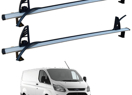 For Ford Transit Custom Roof Racks Cross Bars Carrier Alu 2013-2023 2 Qty Silver