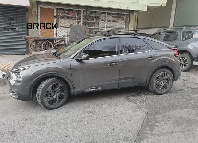 For Citroen C4X 2022-2025 Roof Rack System, Aluminum Cross Bar, Normal Roof, Silver