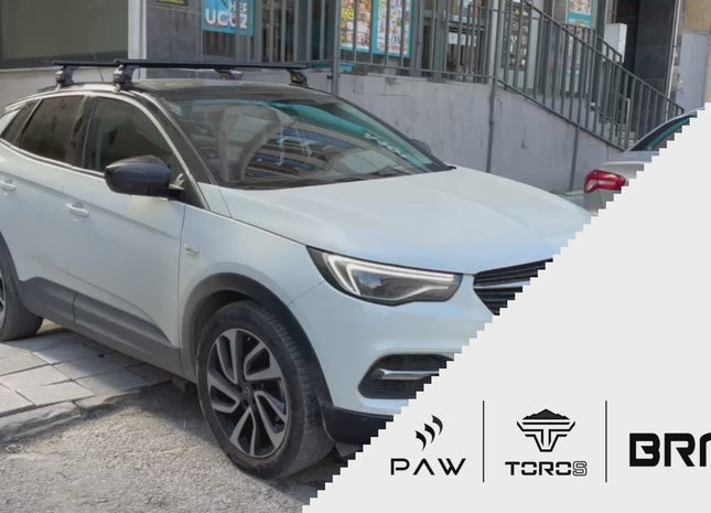 Vauxhall Grandland X (2017-Up) Roof Rack System Carrier Cross Bars, Black