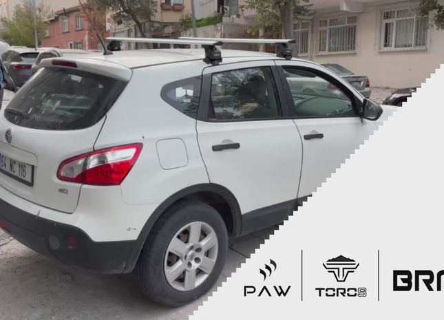 For Nissan Qashqai J10 (2006-2013) Roof Rack Cross Bars Normal Roof Pro 4, Black