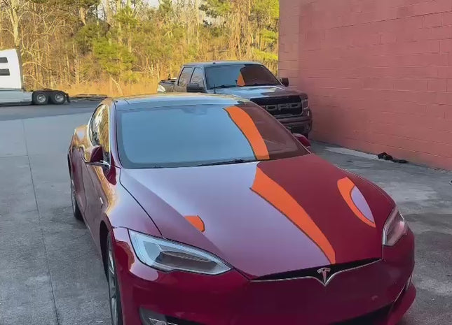 For Tesla Model S (2012-2016) Roof Rack Cross Bars – Metal Bracket Fix Point – Aluminum – Silver