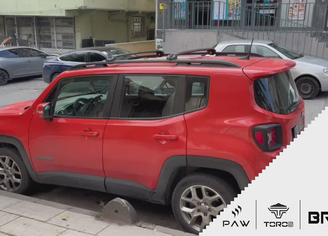 For Jeep Renegade (2015-2023) Roof Rack Cross Bars Raised Rail, Silver