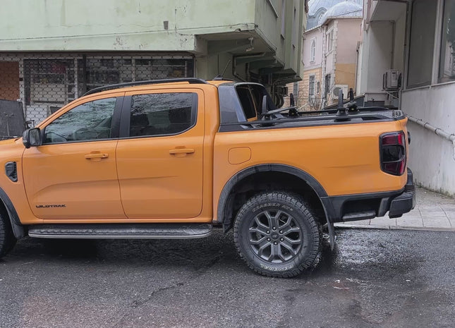 For Ford Ranger 2022-2025 Aluminium Bed Rack Cross Bar, Lockable, Silver