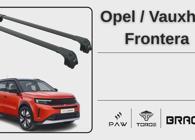 For Opel Frontera 2024- Up Roof Rack Cross Bars Flush Rail Black