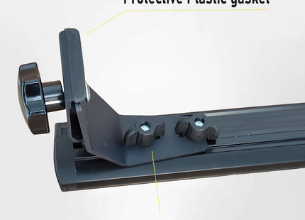 For Patrol Y61 Rain Gutter Roof Rack Cross Bars Metal Bracket Rain Gutters Alu Black 1997-2013