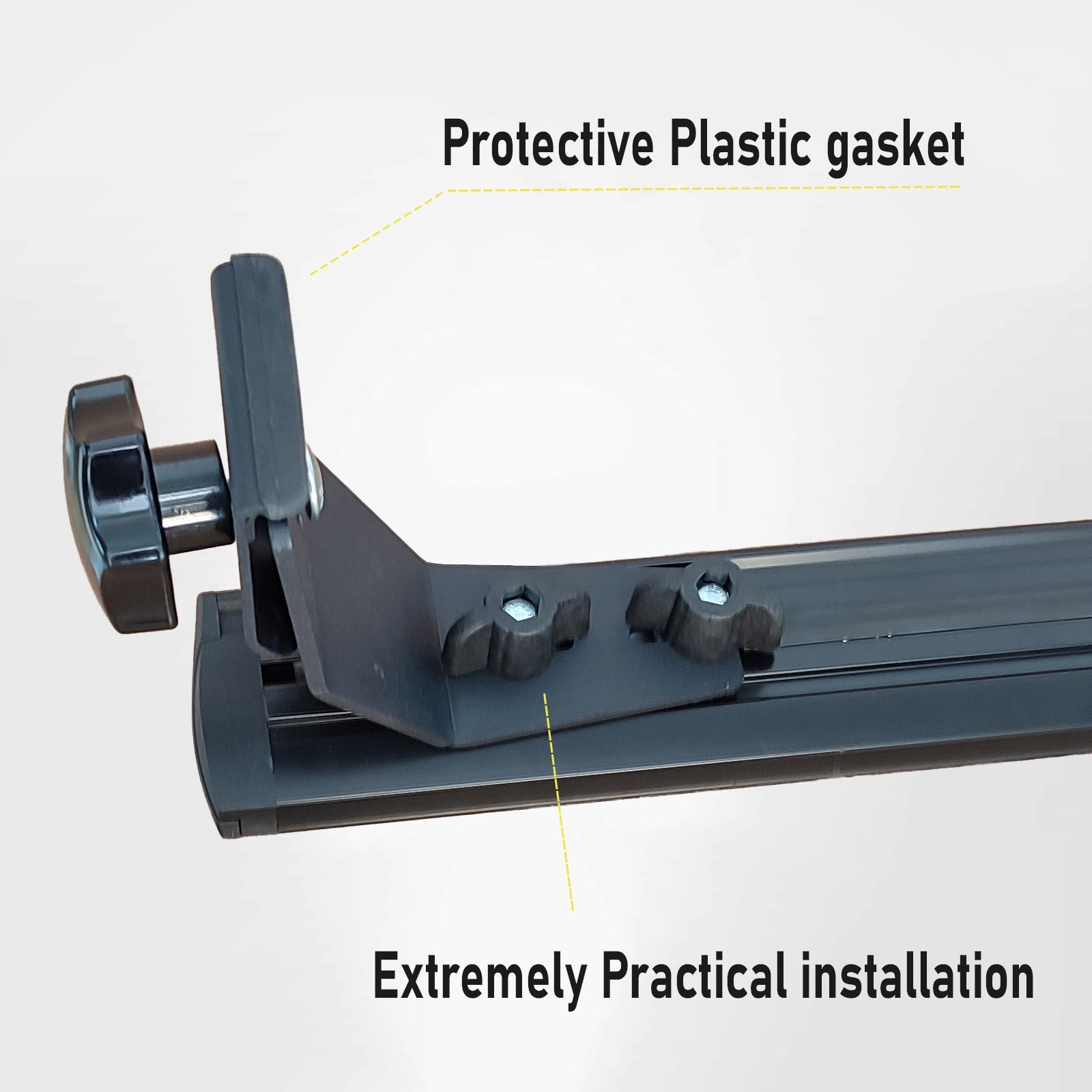 For Suzuki Jimny Rain Gutter Roof Rack Cross Bars Rain Gutters Alu Black 2018-Up