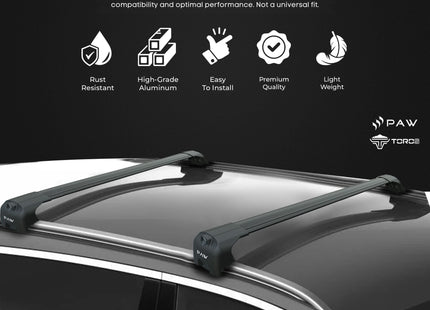 For Mercedes Benz EQA SUV (2021-2026) Roof Rack Cross Bars Flush Rail, Silver
