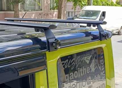 For Mercedes G W463 1989-2018 Roof Rack Cross Bars Rain Gutters Alu Black