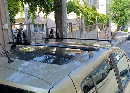 For Renault Modus 2004-2012 Fix point Roof Rack Metal Bracket Alu Black