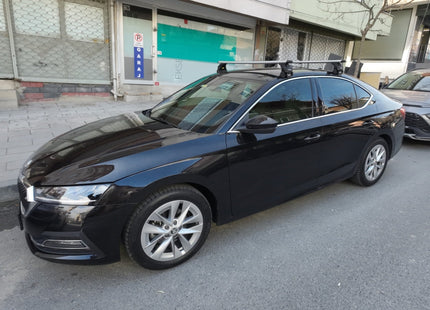 For Skoda Superb Sedan B9 (2024-2025) Aluminum Roof Rack System Carrier Cross Bars Black