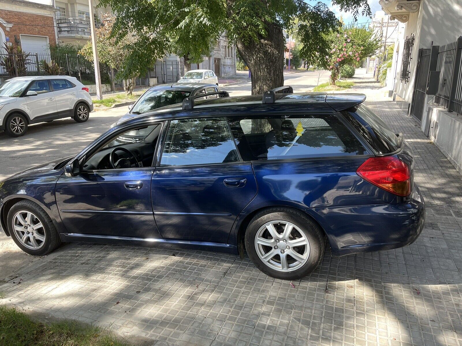 For Subaru Legacy Wagon 2003-09 Roof Rack Cross Bars Flush Rail Alu Black Type 1