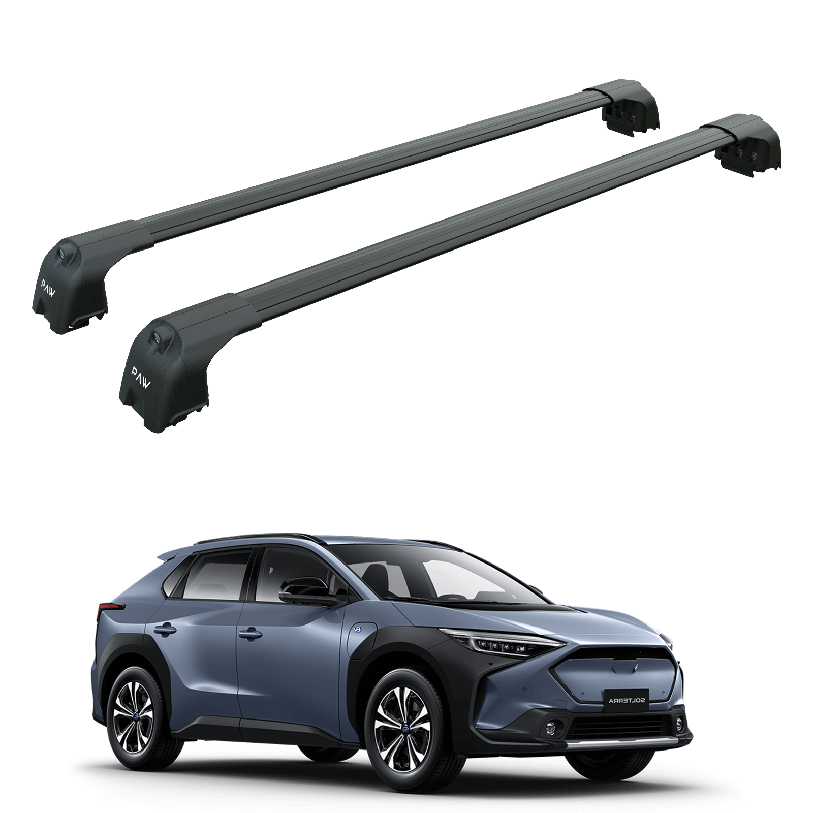 For Subaru Solterra Roof Rack Cross Bars Flush Rail Black