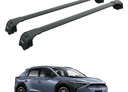 For Subaru Solterra Roof Rack Cross Bars Flush Rail Black