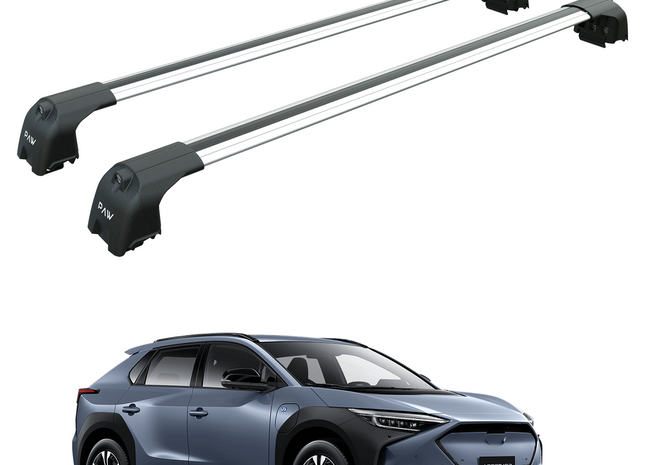 For Subaru Solterra Roof Rack Cross Bars Flush Rail Alu Silver