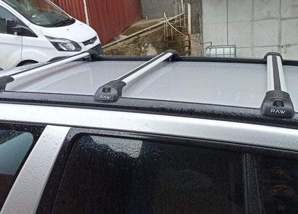 For Subaru Outback Wagon B13 Roof Rack Cross Bars Raised Rail Alu Black 2003-2009