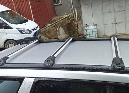 For Subaru Outback Wagon B13 Roof Rack Cross Bars Raised Rail Alu Black 2003-2009