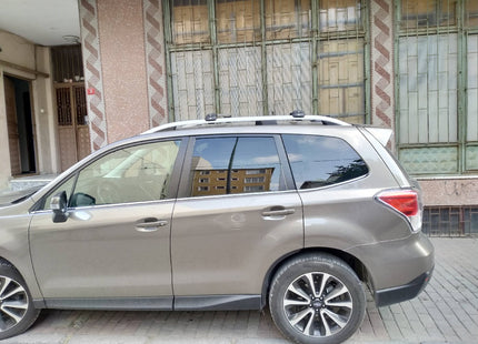 For Subaru Forester 2008-13 Roof Rack Cross Bars Metal Bracket Raised Rail Alu Black