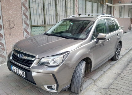 For Subaru Forester 2008-13 Roof Rack Cross Bars Metal Bracket Raised Rail Alu Silver