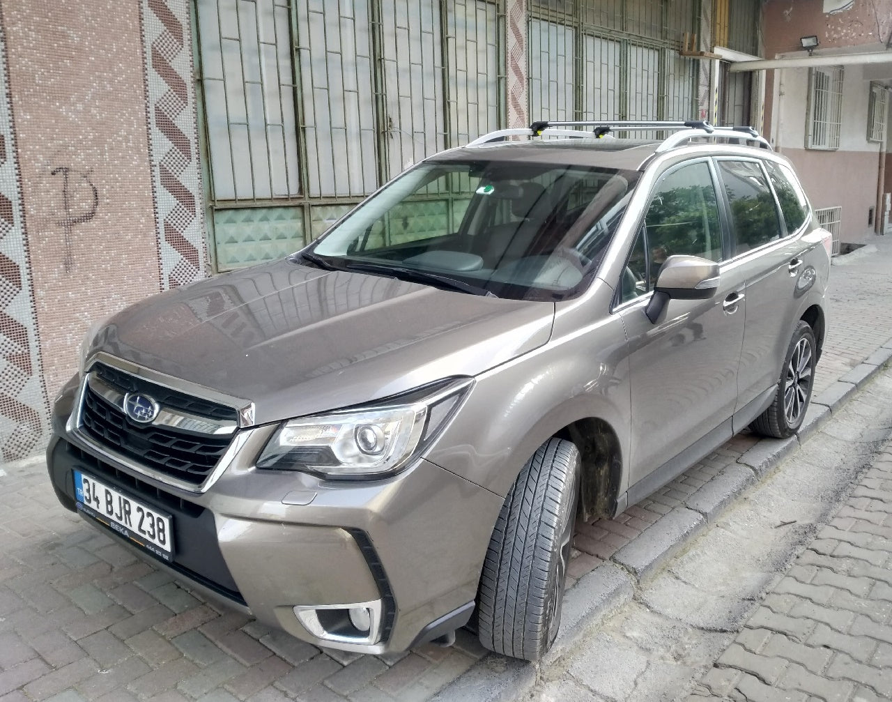 For Subaru Forester 2008-13 Roof Rack Cross Bars Metal Bracket Raised Rail Alu Silver