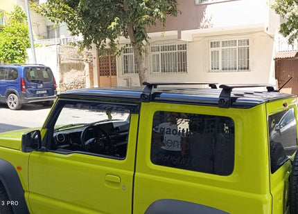 For Suzuki Samurai Rain Gutter Roof Rack Cross Bars Metal Bracket Rain Gutters Alu Black