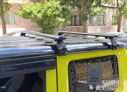 Black Roof Rack Carrier Cross Bars Aluminum For Toyota Hilux LN Rain Gutter