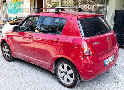 For Suzuki Swift 2010-2017 Roof Rack Cross Bars Fix Point Alu Black
