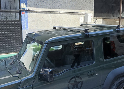 For Chevrolet Express Van 2000-Up Roof Rack Cross Bars Metal Bracket Rain Gutter Alu Black