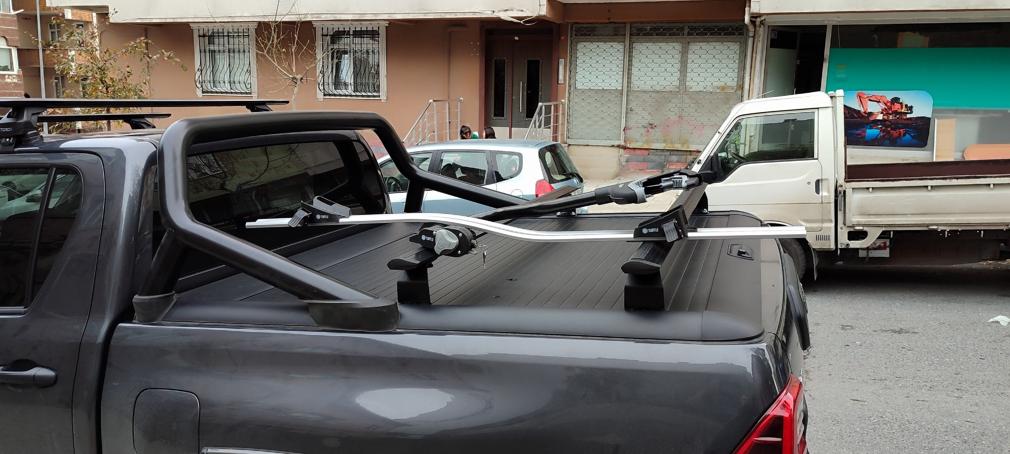 For Toyota Hilux 2015-2025 Bed Rack Cross Bar Roof Rack Alu Black