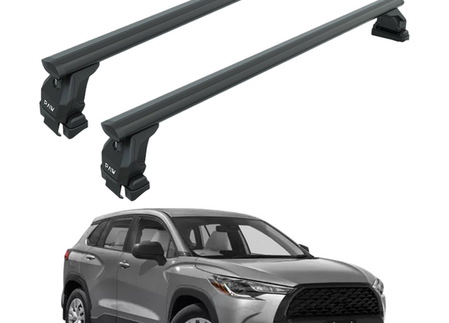 For Toyota Corolla Cross 2022-2025 Roof Rack, Aluminium Cross Bar, Normal Roof, Black