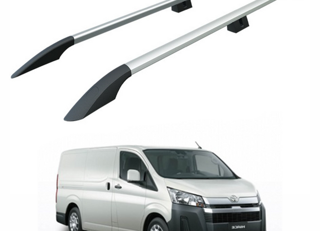 For Toyota Hiace H300 Roof Side Rails Ultimate Style Alu Silver 2019-Up