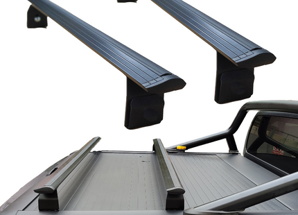 For Toyota Hilux Mk8 Roof RackSystem, Aluminium Bed Rack Cross Bar, Black 2017- Up