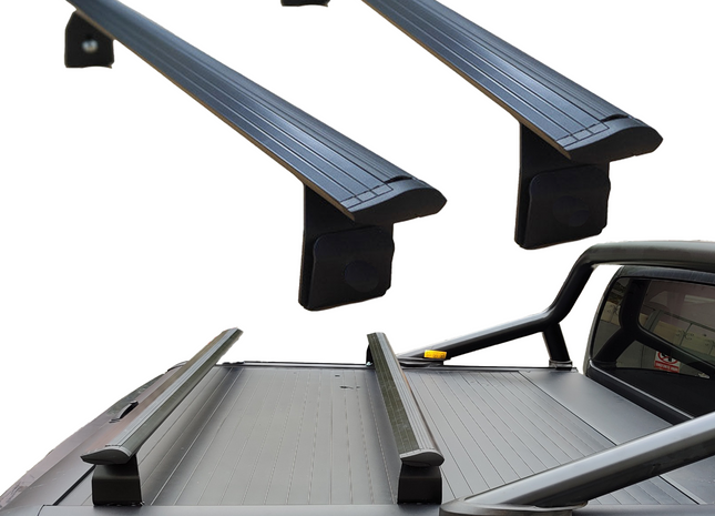 For Toyota Hilux Mk8 Roof RackSystem, Aluminium Bed Rack Cross Bar, Black 2017- Up