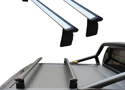For Toyota Hilux Mk8 Roof RackSystem, Aluminium Bed Rack Cross Bar, Silver 2017- Up