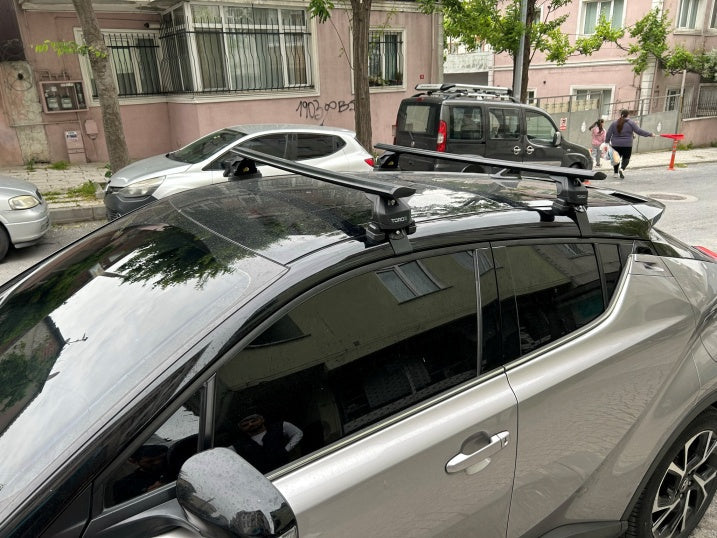 For Toyota CH-R Roof Rack Cross Bars Normal Roof Alu Silver 2019-23