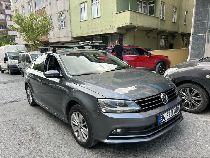 For Volkswagen Jetta Roof Rack Cross Bar Normal Roof Alu 2011-2018 Silver