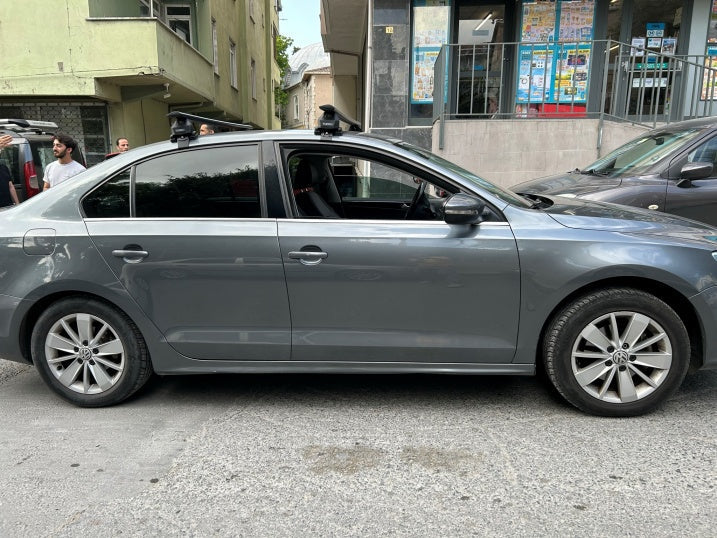 For Volkswagen Jetta Roof Rack Cross Bar Normal Roof Alu 2011-2018 Silver