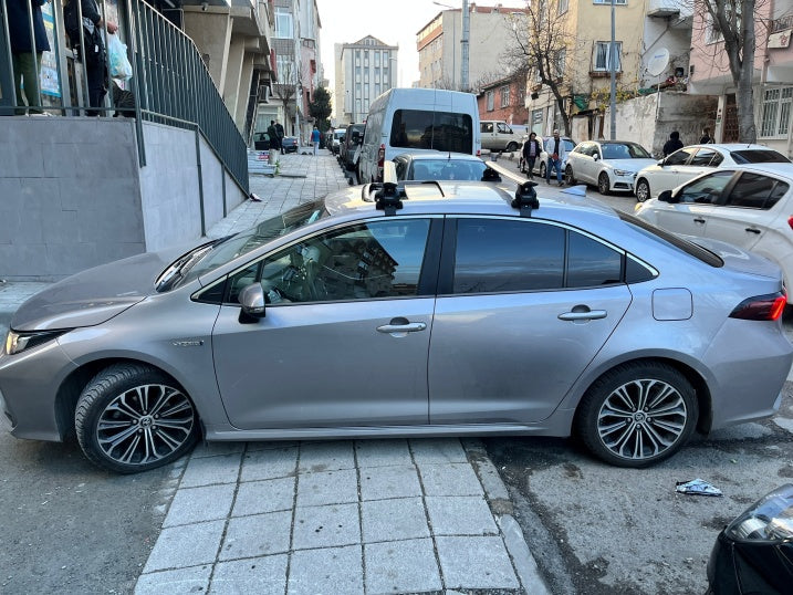 For Toyota Corolla 2013-18 Roof Rack Cross Bars Normal Roof Alu Black