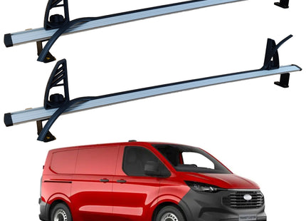 For Ford Transit Custom Roof Racks Cross Bars Carrier Alu 2023- Up 2 Qty Silver
