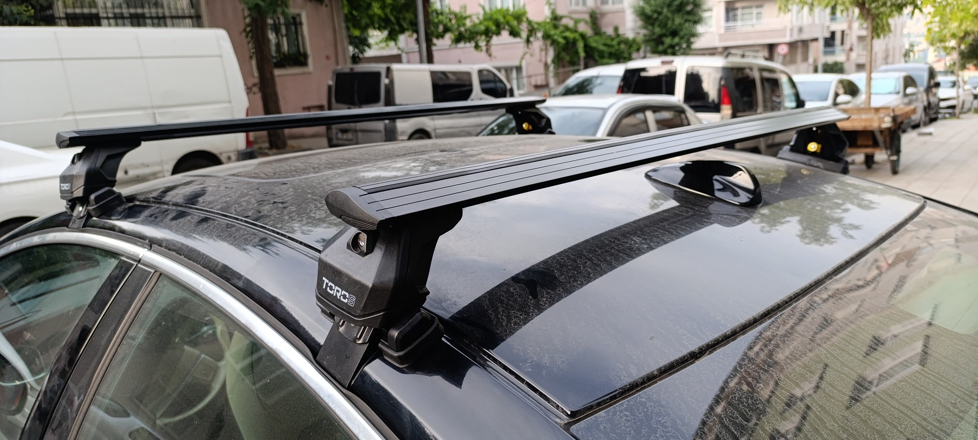 For Volvo S60 Sedan Roof Rack Cross Bar Normal Roof Alu Black 2012-2018