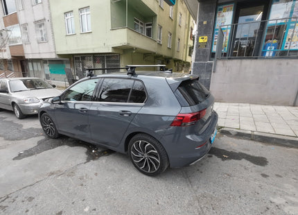 For Volkswagen Golf 5D (MK8) 2019-2024 Roof Rack Cross Bar Normal Roof Alu Black