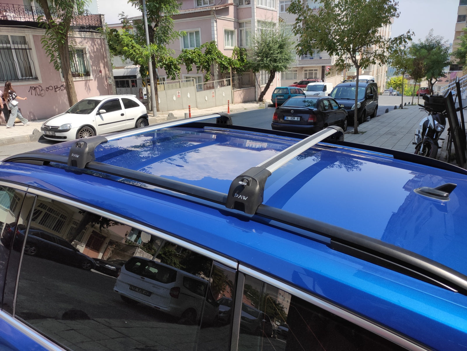 For Volkswagen T-Cross Roof Rack System, Aluminium Cross Bar Raised Rail, Black  2019 On