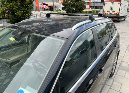 For Octavia Combi Roof Rack System, Aluminium Cross Bar, Flush Rail, Silver 2020- Up