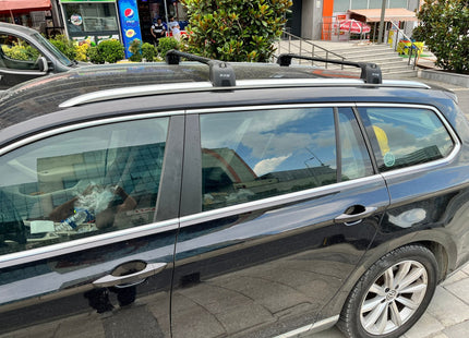 For Audi Q7 2007-2015 Roof Rack Cross Bars Flush Rails Alu Black