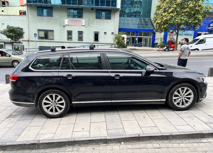 For Volkswagen Passat Variant B8 2015-Up Roof Rack Cross Bar Flush Rail Alu Silver